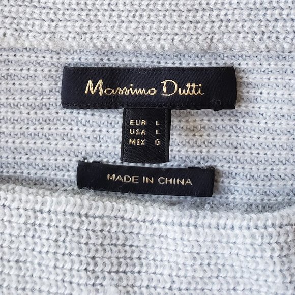 MASSIMO DUTTI, Cozy, classy pale light blue sweater - Picture 14 of 15